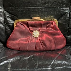 Revlon Flair Clutch or Purse Iridescent Maroon NWT